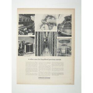 Engelhard Vintage Industrial Advertisement Page Precious Metals Uses 1960s Decor